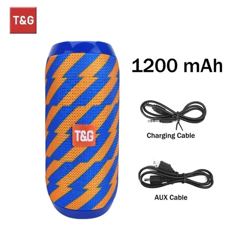 TG117 Portable Bluetooth Speaker Outdoor Wireless Woofer Free Call FM TF Card USB Flash Drive Connect Mobile Phone Tablet TV