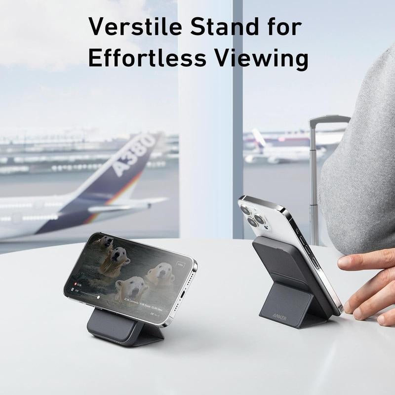 Anker 622 Magnetic Battery Maggo, 5,000Mah Foldable Wireless Power Bank with Stand and USB-C Port, Compatible for Iphone 16/15/14/13/12