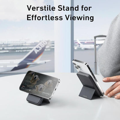 Anker 622 Magnetic Battery Maggo, 5,000Mah Foldable Wireless Power Bank with Stand and USB-C Port, Compatible for Iphone 16/15/14/13/12