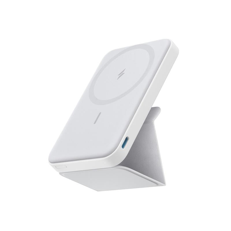 Anker 622 Magnetic Battery Maggo, 5,000Mah Foldable Wireless Power Bank with Stand and USB-C Port, Compatible for Iphone 16/15/14/13/12