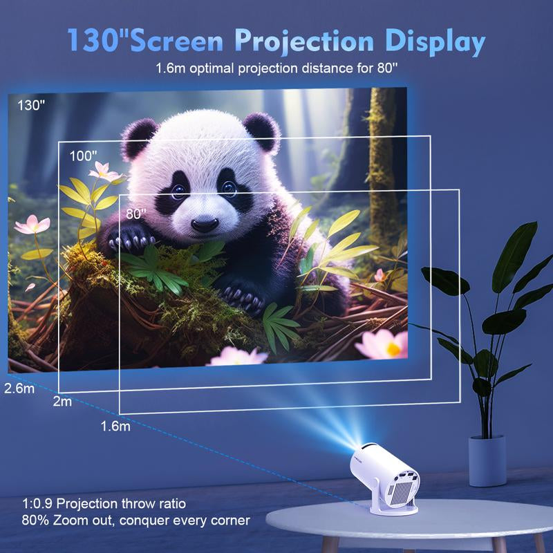 [US Warehouse] Magcubic Hy300Pro Projector Upgraded 290ANSI Dual Wifi6 4K Videosource Supported BT5.4 Native 1280*720P Android 11 Built-In Speaker&Appstore Allwinner H713 WIFI6 Remote Control Included Home Cinema Outdoor 2025 Newly Mini Portable Version