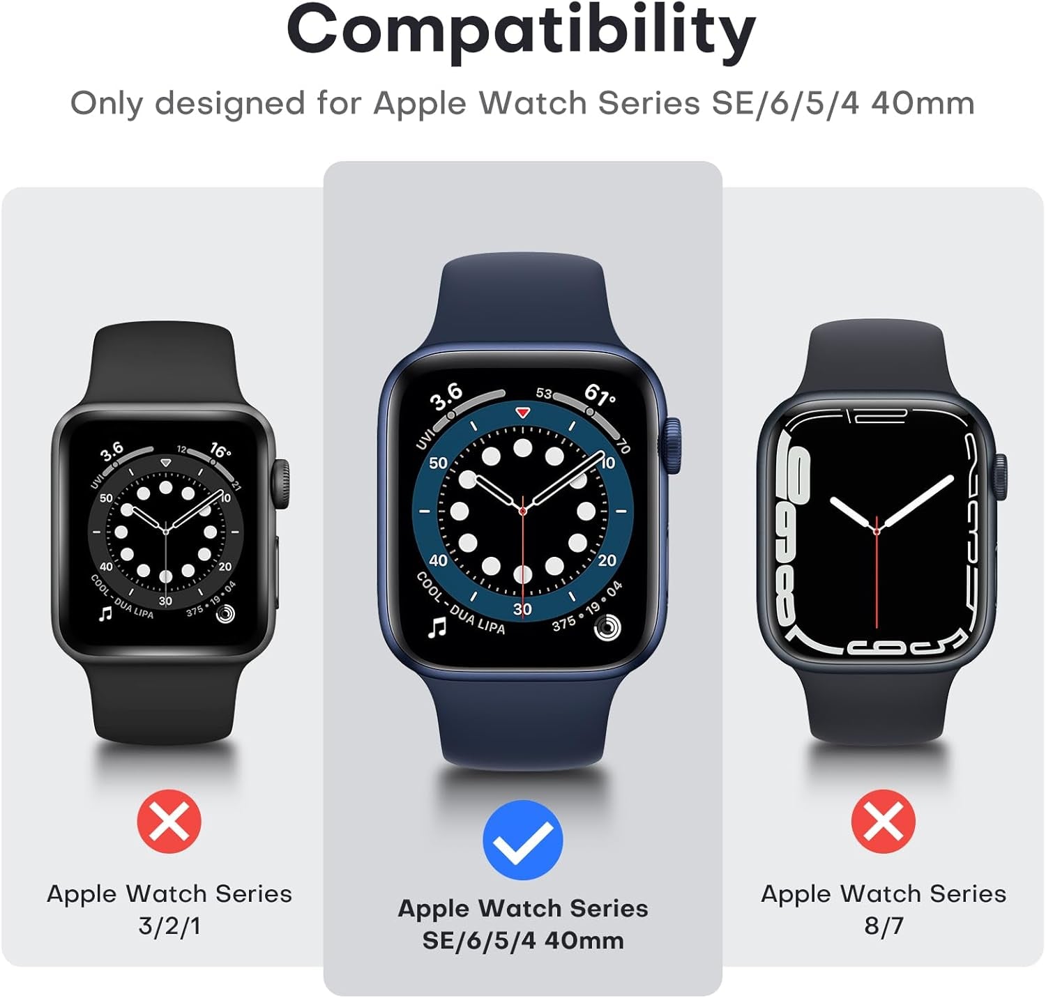 2 Pack Hard Case for Apple Watch Se/Se2/Series 6/5/4 40Mm, with PC Tempered Glass Screen Protector, [Scristant Resistant], [Overall Protection] Slim Cover for Iwatch S6/S5/S4 40Mm, Blue