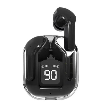 Original T2 Wireless Bluetooth Earphone Transparent HIFI Headphones LED Power Digital Display Stereo Sound Earphones for Phone