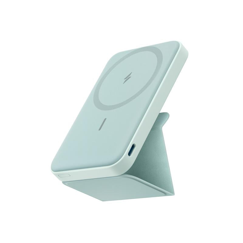 Anker 622 Magnetic Battery Maggo, 5,000Mah Foldable Wireless Power Bank with Stand and USB-C Port, Compatible for Iphone 16/15/14/13/12