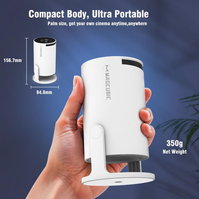 [US Warehouse] Magcubic Hy300Pro Projector Upgraded 290ANSI Dual Wifi6 4K Videosource Supported BT5.4 Native 1280*720P Android 11 Built-In Speaker&Appstore Allwinner H713 WIFI6 Remote Control Included Home Cinema Outdoor 2025 Newly Mini Portable Version