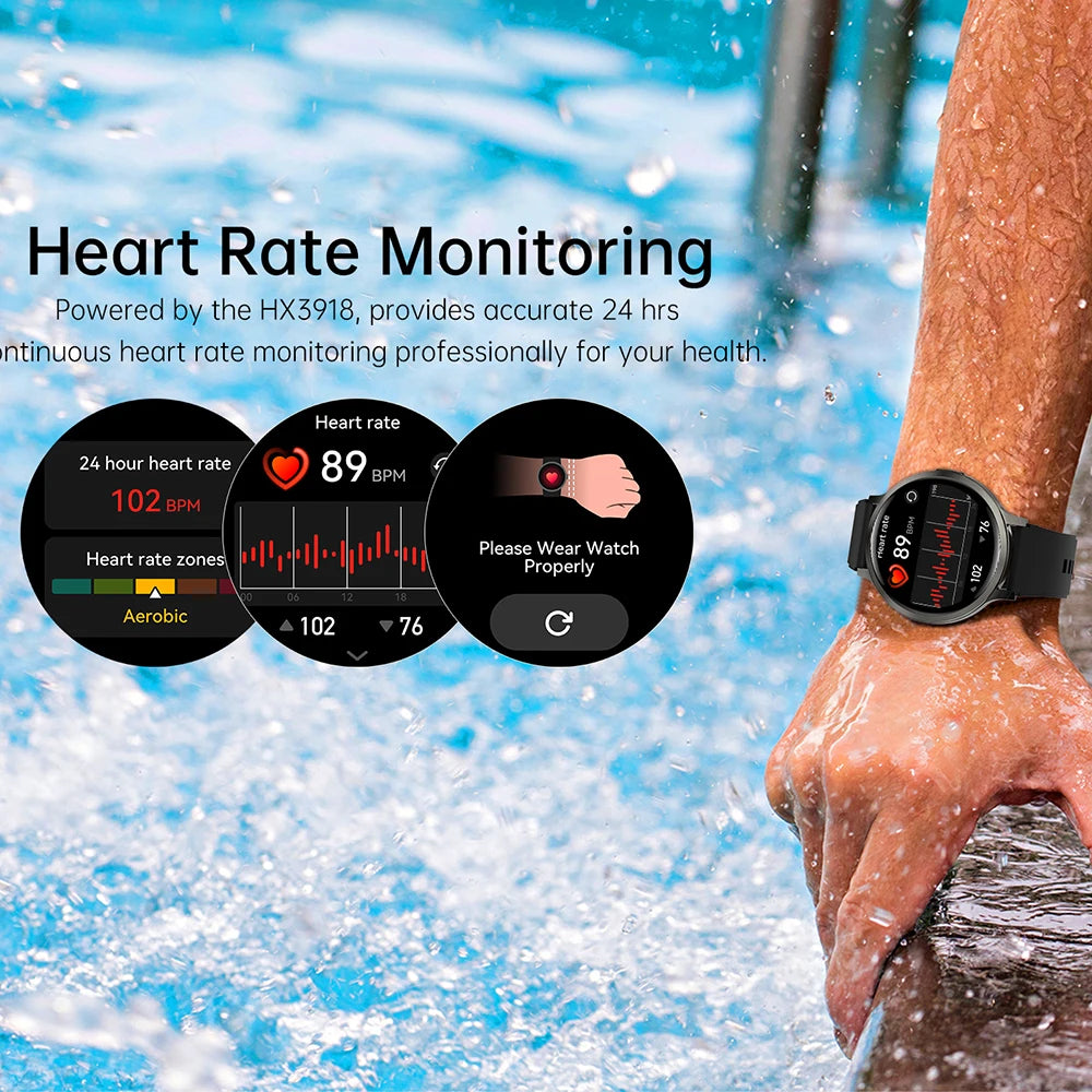 2025 New Smart Watch 1.73 Inch 466*466 HD AMOLED Screen Bluetooth Calls 400Mah Men Women Fitness Custom Watch Dial Smartwatch