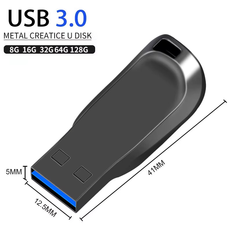 USB Flash Drive 128GB 64GB 32GB 16GB 3.0 High-Speed Pendrive 128GB 64GB USB Memory Stick 32GB 16GB USB Flash Drive