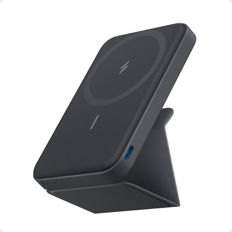 Anker 622 Magnetic Battery Maggo, 5,000Mah Foldable Wireless Power Bank with Stand and USB-C Port, Compatible for Iphone 16/15/14/13/12