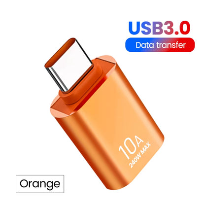 10A OTG USB 3.0 to Type C Adapter USB Female to Type C Male Fast Charging Adadpter OTG USB C for Xiaomi Samsung Laptop PC