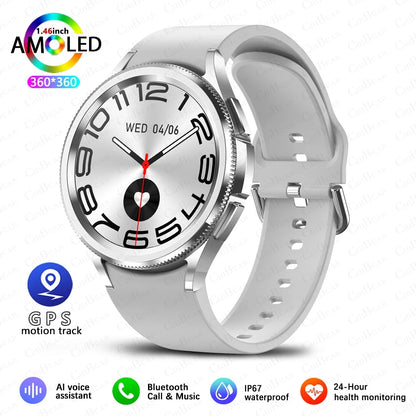 Watch 6 Classic Bluetooth Call Smart Watch Men GPS Outdoor Sports Fitness Model Health Heart Rate Monitor Smartwatch 2025 New